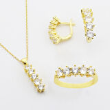 Beştaş Modeli Gold Kaplama Gümüş Takım