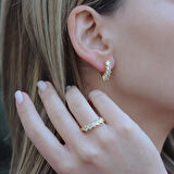 Beştaş Modeli Gold Kaplama Gümüş Takım