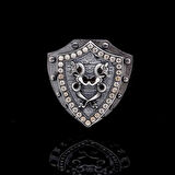 Kalkan Oksitli Gümüş Erkek Yüzük