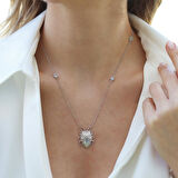 Beetlejuice Zirkon Taşlı Gümüş Kolye