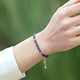 Safir Taşlı Asansörlü Gümüş Bileklik