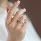 Apm Hareketli Taşlı Gümüş Yüzük