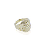 Apm Taşlı Gold Gümüş Yüzük