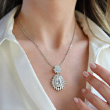 Okyanusun Kalbi Damla Sky Diamond Gümüş Set