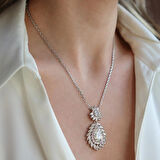 Okyanusun Kalbi Damla Sky Diamond Gümüş Set