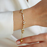 Pndr Taşlı Figürlü Gümüş Bileklik