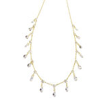 Kristal Damla Taşlı Trend Gümüş Kolye