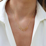 Yaprak Sallantılı Gümüş Kolye