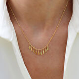 Yaprak Sallantılı Gümüş Kolye