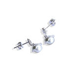 Mini İncili Kutup Yıldızı Gümüş Küpe