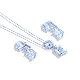 Prenses Kesim Zirkon Taşlı Gümüş Set