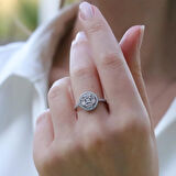 Baget Kesimli Yuvarlak Gümüş Set