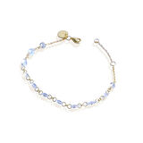 Kristal Sıra Taşlı Gümüş Bileklik