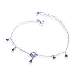 Mini Kalpli Taşlı Gümüş Bileklik