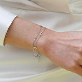 Yıldız Sıralı Gümüş Bileklik