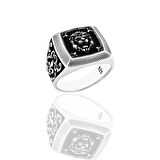 Kaplan Kafası Oksitli Gümüş Erkek Yüzük