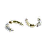 Fildişi Trend Gold Gümüş Küpe