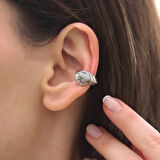 Serpent Modeli Kıkırdak Gümüş Küpe