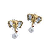 Fil İncili Gümüş Trend Küpe