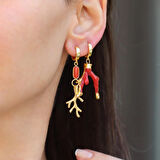 Mercan Gold Gümüş Küpe