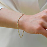 Burgu Çift Renkli Gümüş Bileklik