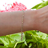 Burgu Çift Renkli Gümüş Bileklik