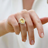 Sky Red Collection Sitrin Creatif Gümüş Yüzük