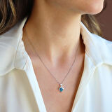 Kalp Camgöz Gümüş Kolye