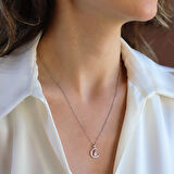 Ay Damla Trend Gümüş Kolye