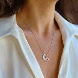 Ay Yıldız Gümüş Kolye