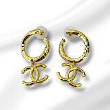 Gold Çift Çelik Küpe