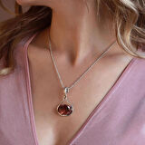 Özel Tasarım Zultanit Taşlı El İşi Gümüş Kolye