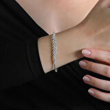 Zirkon Taşlı Pırlanta Modeli 925 Ayar Gümüş Set