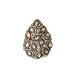 Damla Elmas Montür Modeli Rose Gold Gümüş Yüzük