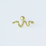 Serpent Modeli Gold Kaplama Gümüş Tragus