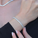 Kalpli Zirkon Taşlı Su Yolu Gümüş Set