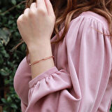 Rose Gold Kaplama Trend Geçme Zincir Bileklik