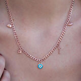 Rose Gold Kaplama Gümüş Dilek Kolyesi