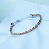 Örgü Modeli Gümüş Dorika Bileklik