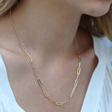 Gold Kaplama Trend Geçme Gümüş Zincir