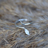 Zarif Ayarlanabilir Zirkon Taşlı Gümüş Yüzük