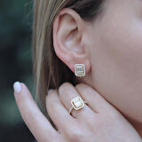 Baget Kesim Gold Kaplama Gümüş Takım