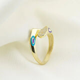 Fortuna Modeli Zirkon Taşlı Ayarlanabilir Gümüş Yüzük