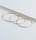 Ajda Modeli Gümüş İnce Bilezik