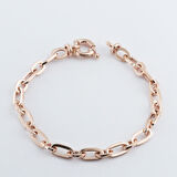 Trend Geçme Zincirli Rose Gold Kaplama Hallow Bileklik