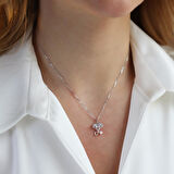 Nilüfer Çiçeği Gümüş Kolye