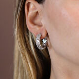 Baget Çoktaşlı Halka Gümüş Küpe