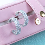 Baget Çoktaşlı Halka Gümüş Küpe