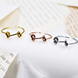 Çift Düğümlü Gold Kaplama Minimal Yüzük