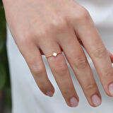 Alhmbra Gold Kaplama Minimal Gümüş Yüzük